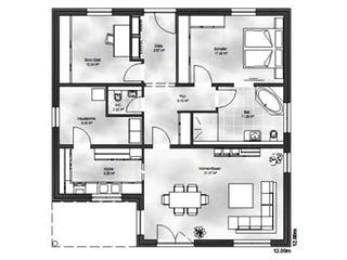 Massivhaus Bungalow 4 von Massive Wohnbau, Bungalow Grundriss 1