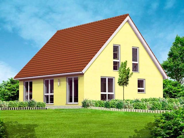 Massivhaus Einfamilienhaus Ben von Massive Wohnbau, Satteldach-Klassiker Außenansicht 1