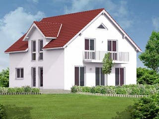 Massivhaus Einfamilienhaus Emma von Massive Wohnbau, Satteldach-Klassiker Außenansicht 1