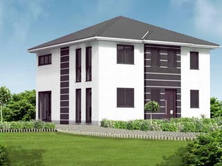 Massivhaus Stadtvilla 2 von Massive Wohnbau, Stadtvilla Außenansicht 1