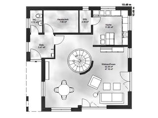 Massivhaus Stadtvilla 5 von Massive Wohnbau, Stadtvilla Grundriss 1