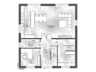 Massivhaus Stadtvilla 2 von Massive Wohnbau, Stadtvilla Grundriss 1
