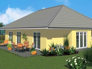 Massivhaus Mediterran 114 von Wagener Systemhausbau Schlüsselfertig ab 249000€, Bungalow Außenansicht 1