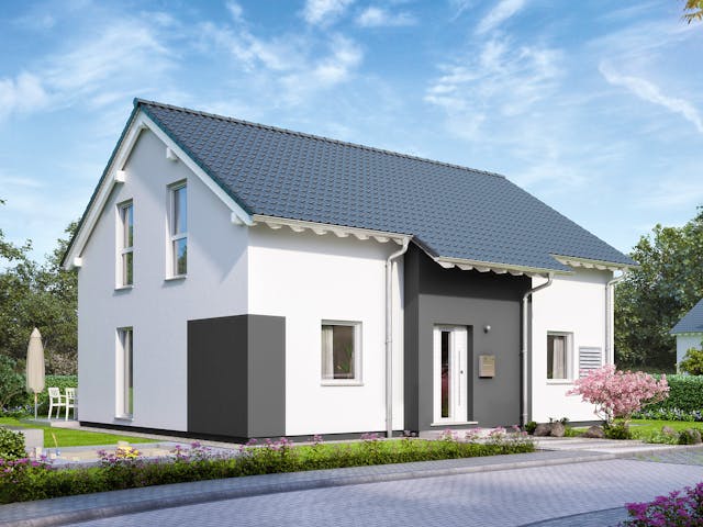 Fertighaus München von Fingerhut Haus Schlüsselfertig ab 431924€, Satteldach-Klassiker Außenansicht 1