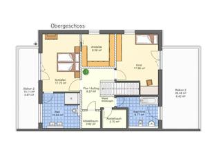 Massivhaus Flachdachhaus am Hang von RheinMassiv Massivhäuser, Cubushaus Grundriss 2