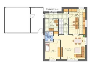Massivhaus Stylisches Flachdachhaus von Massivhaus Rhein Lahn, Cubushaus Grundriss 1
