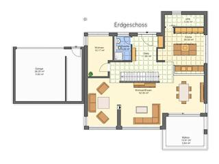 Massivhaus Ultramodern mit Panoramablick von RheinMassiv Massivhäuser, Cubushaus Grundriss 1