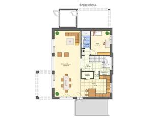 Massivhaus Flachdachhaus mit Wow-Effekt von RheinMassiv Massivhäuser, Cubushaus Grundriss 1