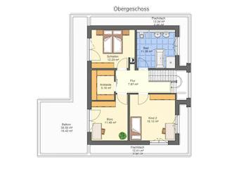 Massivhaus Flachdachhaus mit Wow-Effekt von RheinMassiv Massivhäuser, Cubushaus Grundriss 2
