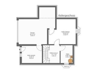 Massivhaus Attraktives Haus mit versetztem Pultdach von RheinMassiv Massivhäuser, Pultdachhaus Grundriss 3