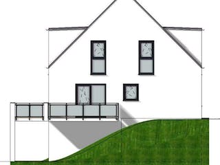 Massivhaus 3FH Version 372 von Grundsteinhaus Schlüsselfertig ab 451700€, Außenansicht 2