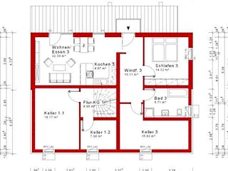 Massivhaus 3FH Version 372 von Grundsteinhaus Schlüsselfertig ab 451700€, Grundriss 2
