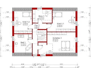 Massivhaus 3FH Version 372 von Grundsteinhaus Schlüsselfertig ab 451700€, Grundriss 1