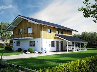 Massivhaus ARCHITEKTENHAUS APOS von Kern-Haus Chemnitz Schlüsselfertig ab 592900€, Satteldach-Klassiker Außenansicht 1