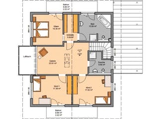 Massivhaus ARCHITEKTENHAUS APOS von Kern-Haus Chemnitz Schlüsselfertig ab 592900€, Satteldach-Klassiker Grundriss 2