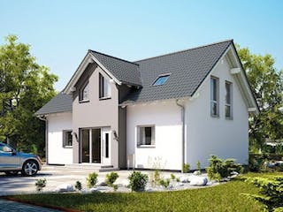 Massivhaus ARCHITEKTENHAUS AURA von Kern-Haus Chemnitz Schlüsselfertig ab 374900€, Satteldach-Klassiker Außenansicht 2