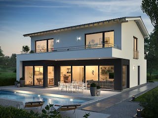 Massivhaus ARCHITEKTENHAUS ELEA von Kern-Haus Chemnitz Schlüsselfertig ab 518900€, Satteldach-Klassiker Außenansicht 1