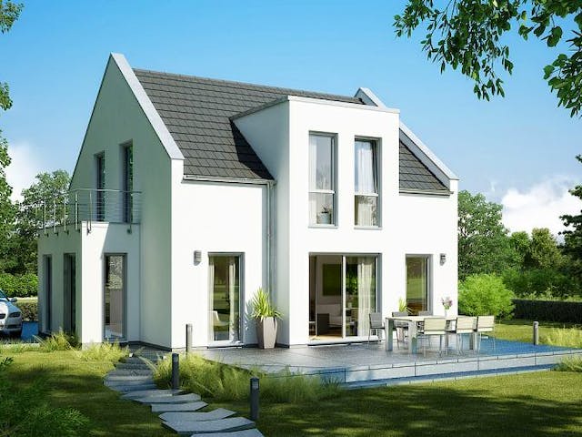 Massivhaus ARCHITEKTENHAUS ESPRIT TRENDLINE von Kern-Haus Chemnitz Schlüsselfertig ab 389900€,  Außenansicht 2