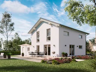 Massivhaus ARCHITEKTENHAUS JARA von Kern-Haus Chemnitz Schlüsselfertig ab 322900€, Satteldach-Klassiker Außenansicht 1