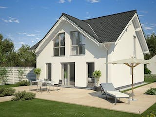 Massivhaus ARCHITEKTENHAUS KOMFORT von Kern-Haus Chemnitz Schlüsselfertig ab 304900€, Satteldach-Klassiker Außenansicht 2