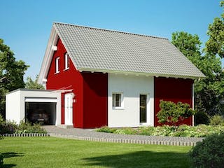 Massivhaus ARCHITEKTENHAUS LOOP PLUS von Kern-Haus Chemnitz Schlüsselfertig ab 285900€, Satteldach-Klassiker Außenansicht 2