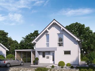 Massivhaus ARCHITEKTENHAUS LOU von Kern-Haus Chemnitz Schlüsselfertig ab 284900€, Satteldach-Klassiker Außenansicht 2
