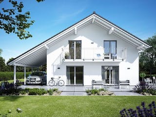 Massivhaus ARCHITEKTENHAUS LUCE von Kern-Haus Chemnitz Schlüsselfertig ab 562900€, Satteldach-Klassiker Außenansicht 2