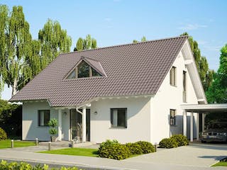 Massivhaus ARCHITEKTENHAUS MAGNUM von Kern-Haus Chemnitz Schlüsselfertig ab 348900€, Satteldach-Klassiker Außenansicht 2