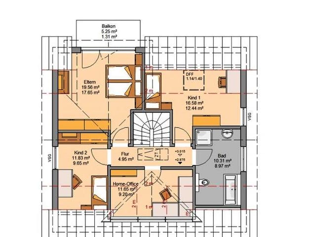 Massivhaus ARCHITEKTENHAUS MAGNUM von Kern-Haus Chemnitz Schlüsselfertig ab 399900€,  Grundriss 1