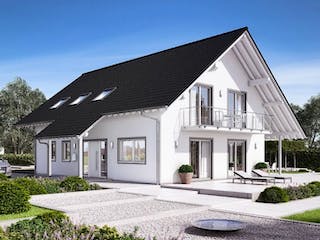 Massivhaus ARCHITEKTENHAUS MAXIME von Kern-Haus Chemnitz Schlüsselfertig ab 617900€, Satteldach-Klassiker Außenansicht 4