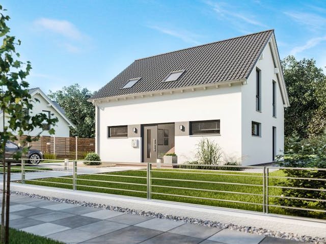 Massivhaus ARCHITEKTENHAUS TREND von Kern-Haus Chemnitz Schlüsselfertig ab 372900€,  Außenansicht 2