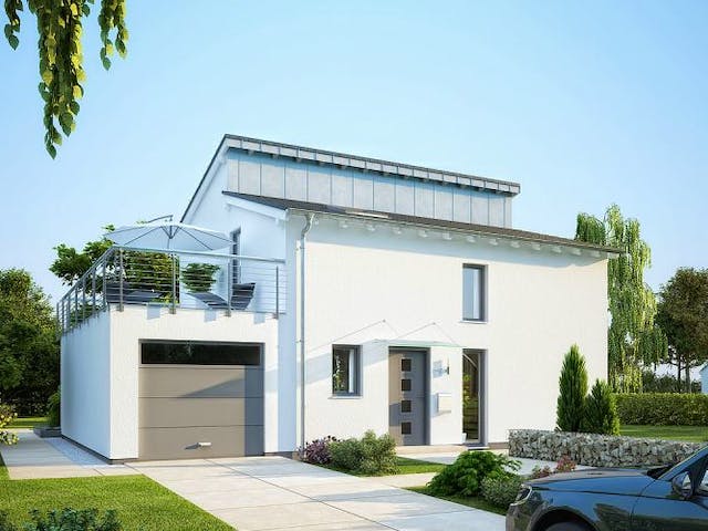 Massivhaus ARCHITEKTENHAUS VISION PLUS von Kern-Haus Chemnitz Schlüsselfertig ab 367900€, Stadtvilla Außenansicht 1