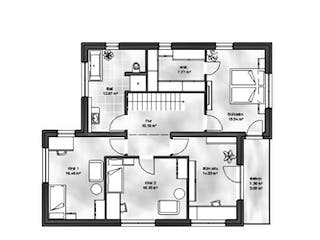 Massivhaus Bauhaus 5 von Massive Wohnbau, Cubushaus Grundriss 1