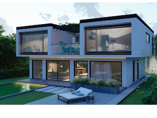 Massivhaus Bauhaus Puderbach 10-083 von Econ Das Haus,  Außenansicht 1