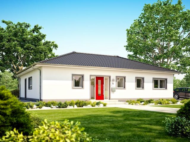 Massivhaus BUNGALOW BALANCE von Kern-Haus Chemnitz Schlüsselfertig ab 397900€, Bungalow Außenansicht 2