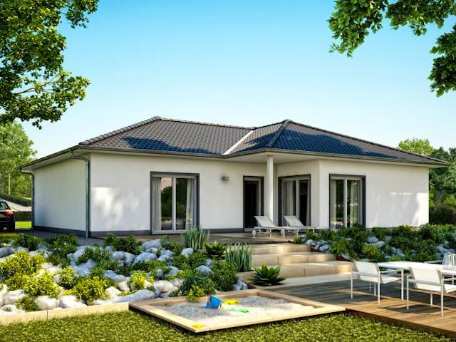 Massivhaus BUNGALOW BALANCE von Kern-Haus Chemnitz Schlüsselfertig ab 342900€, Bungalow Außenansicht 1 Massivhaus BUNGALOW BALANCE von Kern-Haus Chemnitz Schlüsselfertig ab 342900€, Bungalow Außenansicht 1