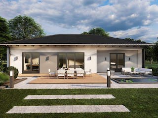 Massivhaus Bungalow Birken-Honigsessen 20-033 von Econ Das Haus, Bungalow Außenansicht 1