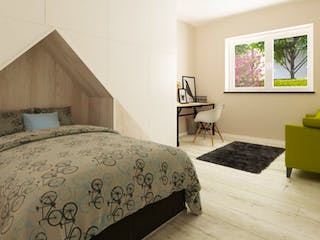 Massivhaus Bungalow BL 135 Variante M von Baudirekt, Bungalow Innenansicht 8