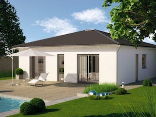 Massivhaus BUNGALOW EASY von Kern-Haus Chemnitz Schlüsselfertig ab 242900€, Bungalow Außenansicht 2