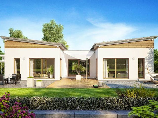 Massivhaus BUNGALOW FOKUS von Kern-Haus Chemnitz Schlüsselfertig ab 442900€, Bungalow Außenansicht 1 Massivhaus BUNGALOW FOKUS von Kern-Haus Chemnitz Schlüsselfertig ab 442900€, Bungalow Außenansicht 1