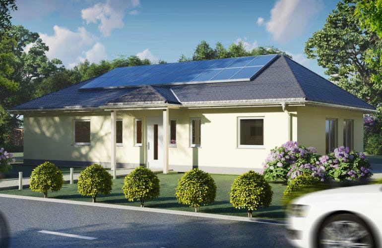 Massivhaus Bungalow MULDENTAL von Aktuell Bau, Bungalow Außenansicht 2