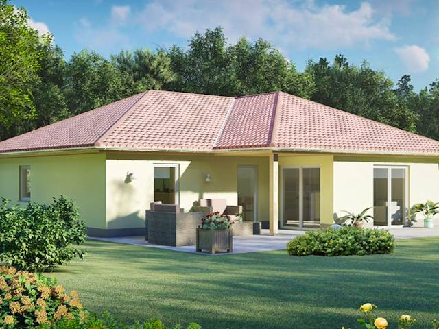 Massivhaus Bungalow SALZWEDEL von Aktuell Bau, Bungalow Außenansicht 1