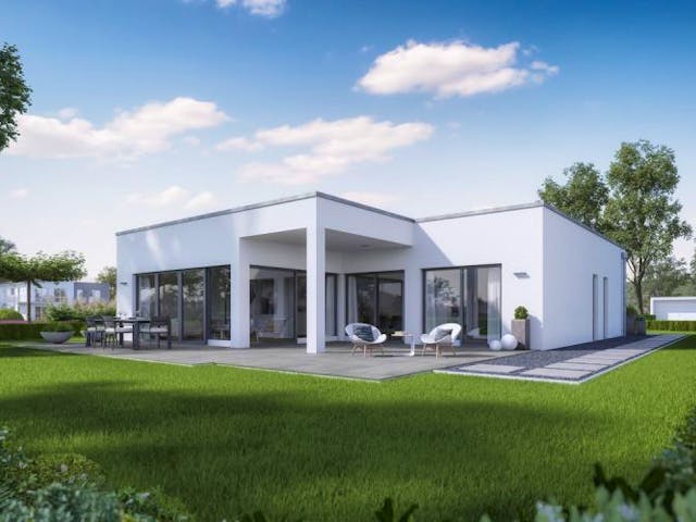 Massivhaus BUNGALOW SELECT von Kern-Haus Chemnitz Schlüsselfertig ab 382900€, Bungalow Außenansicht 1