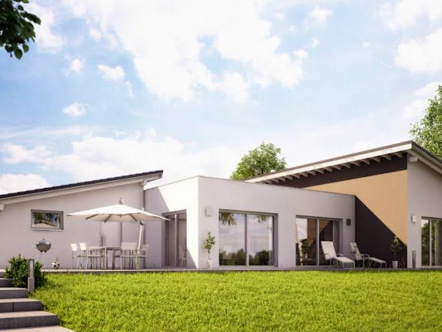 Massivhaus BUNGALOW TRIO von Kern-Haus Chemnitz Schlüsselfertig ab 525900€, Bungalow Außenansicht 1 Massivhaus BUNGALOW TRIO von Kern-Haus Chemnitz Schlüsselfertig ab 525900€, Bungalow Außenansicht 1