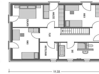 Massivhaus Calvus 633 von Heinz von Heiden Zentrale Schlüsselfertig ab 332763.4€, Satteldach-Klassiker Grundriss 3