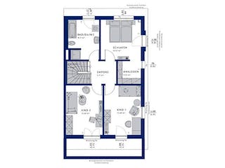 Fertighaus CELEBRATION 139 V4 L von Bien-Zenker Schlüsselfertig ab 359363€, Pultdachhaus Grundriss 1