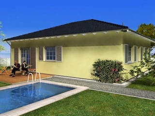 Massivhaus Classic 89 von HSE - Massivhaus, Bungalow Außenansicht 1