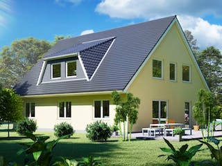 Massivhaus Doppelhaus HALLE von Aktuell Bau, Außenansicht 2