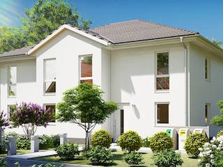 Massivhaus Doppelhaus KLINGENTHAL von Aktuell Bau, Außenansicht 2