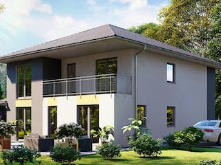 Massivhaus Doppelhaus MARIENBERG von Aktuell Bau,  Außenansicht 2